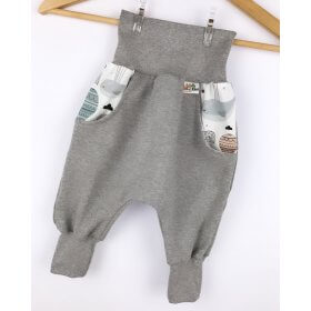 Individuell Sweat Pumphose grau meliert Flying Whale