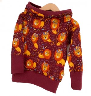 Hoodie Löwe beere