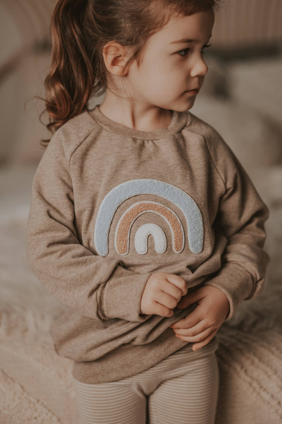 Pullover Regenbogen blau