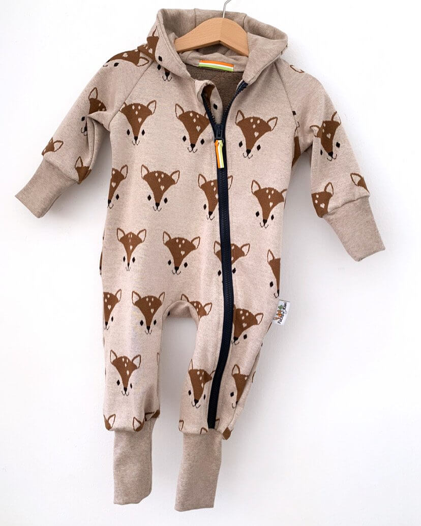Sweatoverall Strick Fuchsi 98/104 mit Fleece