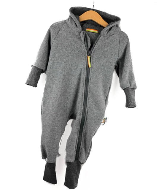 Sweatoverall Feinstrick grau
