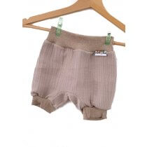 Kurze Hose Musselin beige