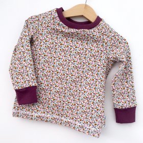 Langarmkleid Blümchen Flieder