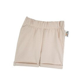 Kurze Shorts Streifen beige