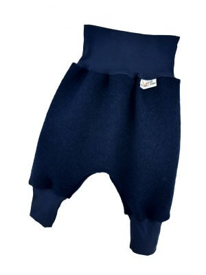 Pumphose aus Merino Wollfleece blau