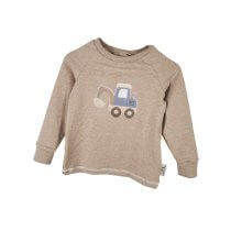 Langarmshirt Bagger blau-Patch sand