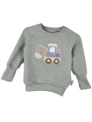 Pullover Bagger blau-Patch mint