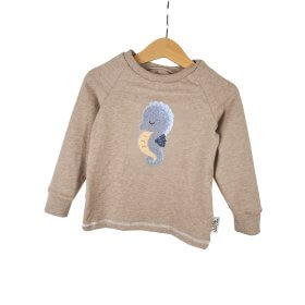 Langarmshirt Seepferdchen-Patch sand