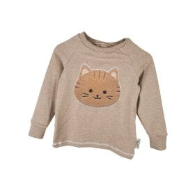 Langarmshirt Katze-Patch