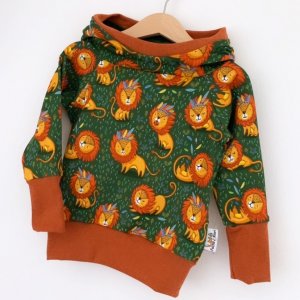 Hoodie Löwe tanne