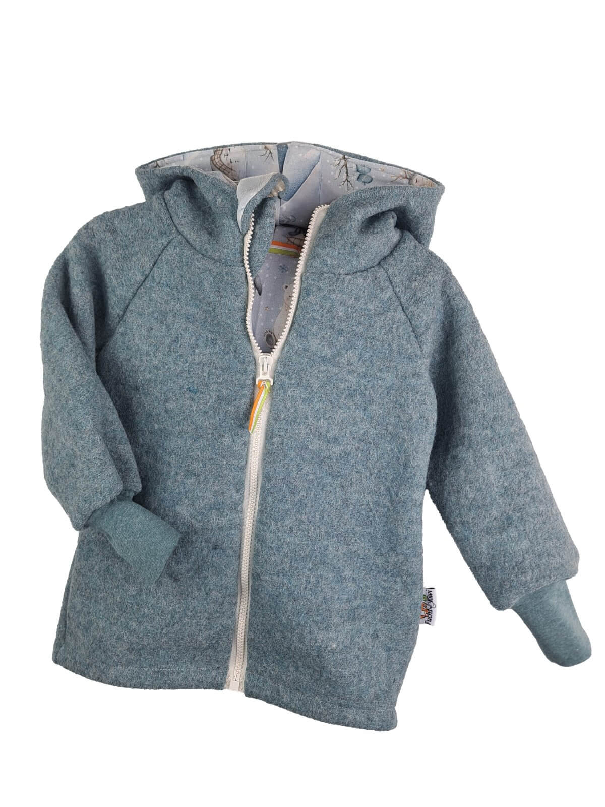 Walkjacke mint meliert mit Schneezauber