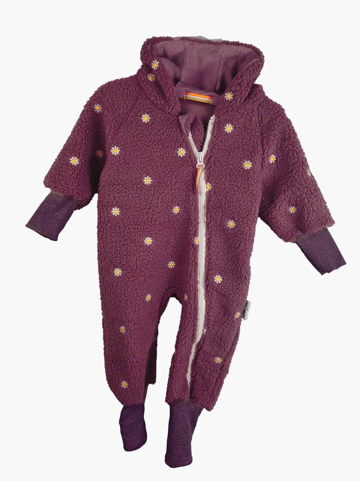 Overall aus Fleece Blumen flieder