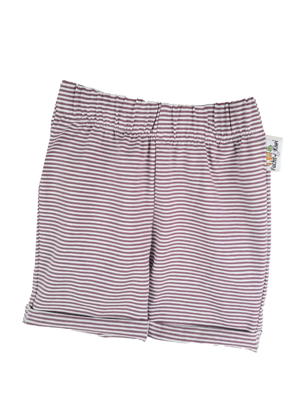 Kurze Shorts Streifen mauve