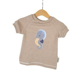 T-Shirt Seepferdchen-Patch sand