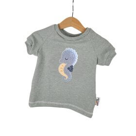 T-Shirt Seepferdchen-Patch mint