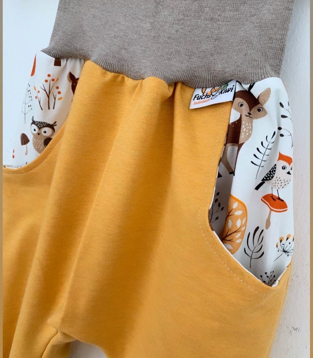 Individuell Sweat Pumphose senfgelb