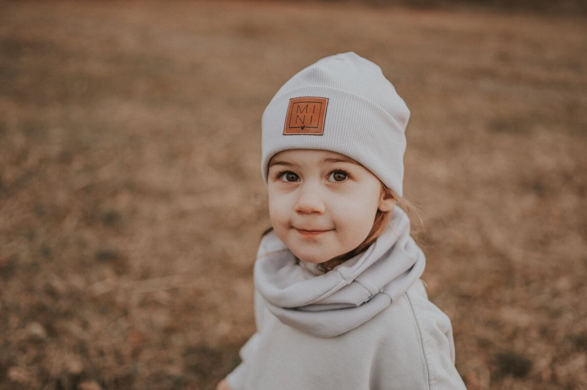 Hipster Beanie Feinripp grau