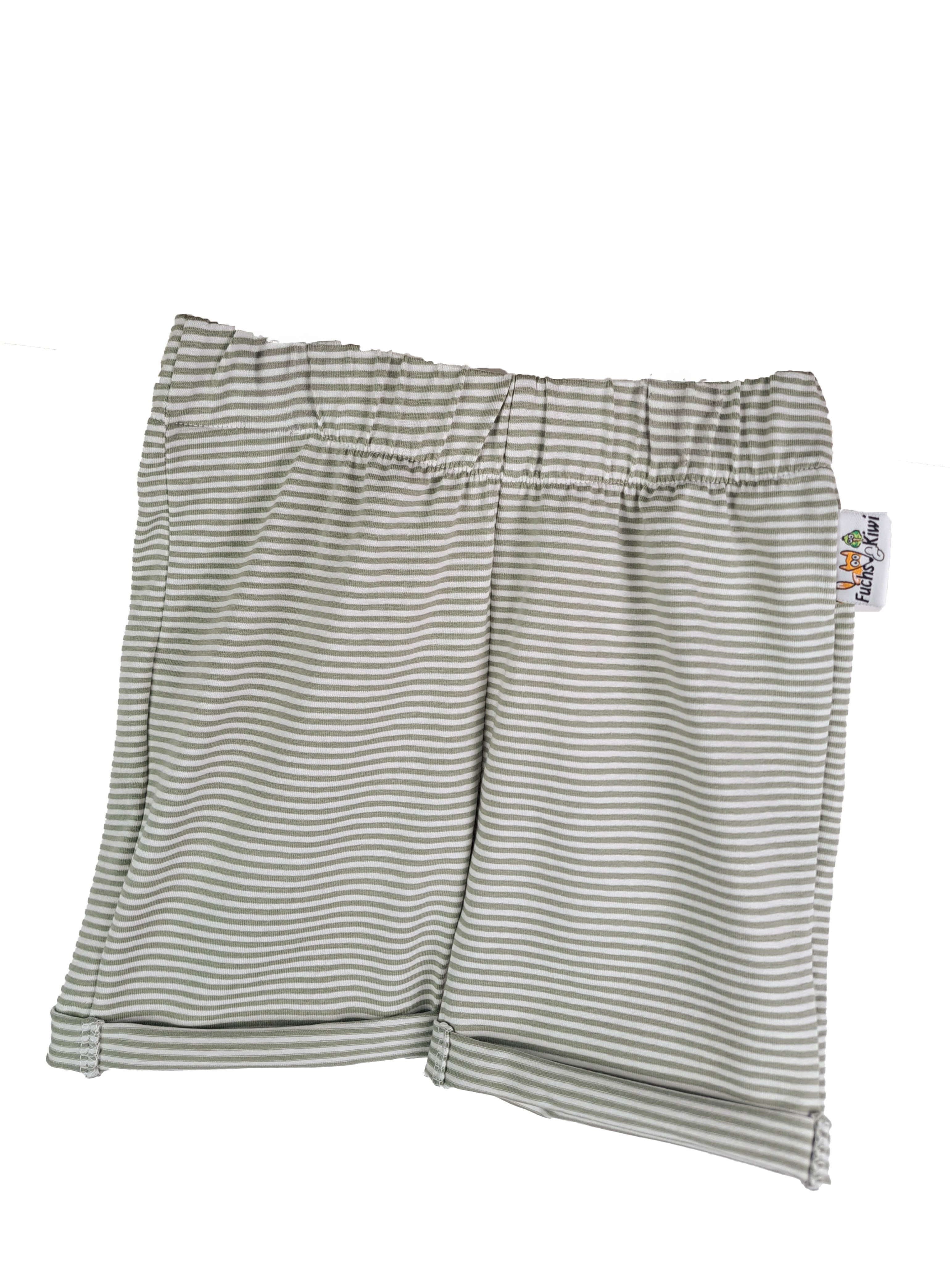Kurze Shorts Streifen salbei