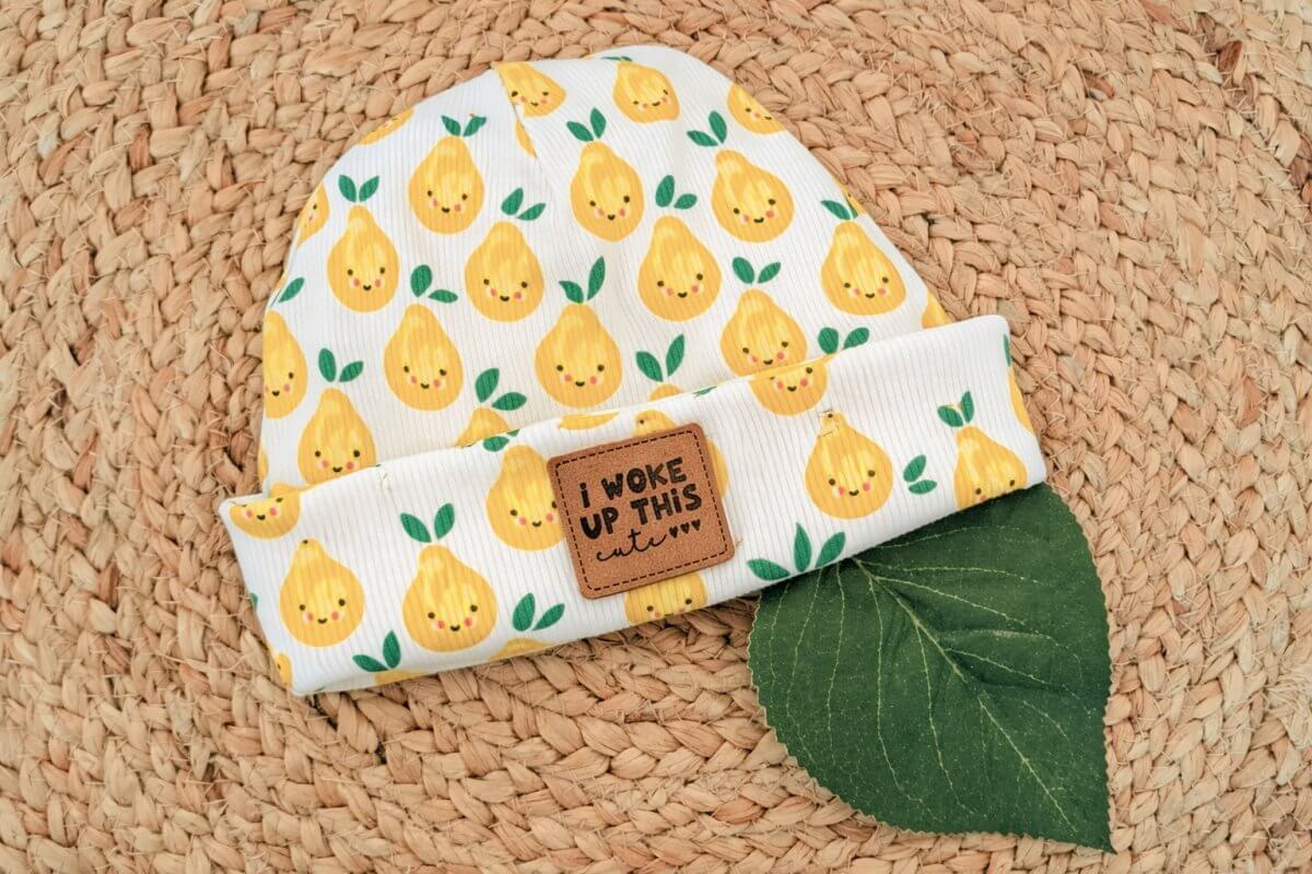 Hipster Beanie Feinripp Zitrone