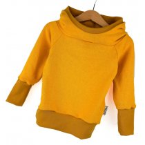 Hoodie Feinstrick senfgelb